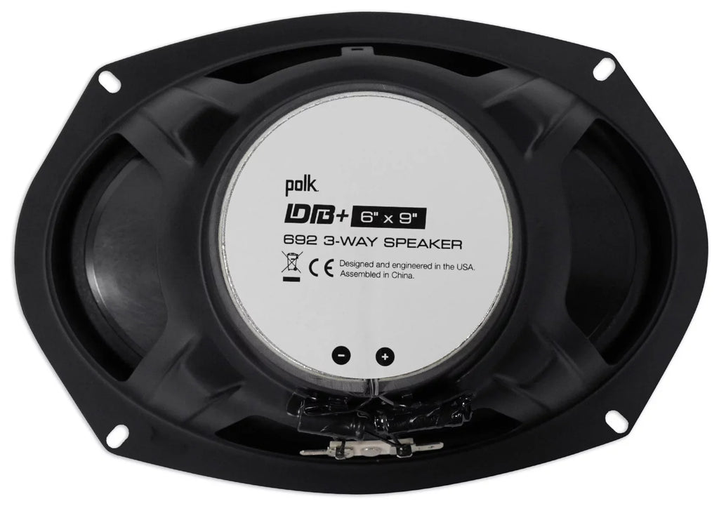 2) Polk Audio DB692 6X9" 450w Car Marine//Motorcycle/Boat Speakers+Headphones