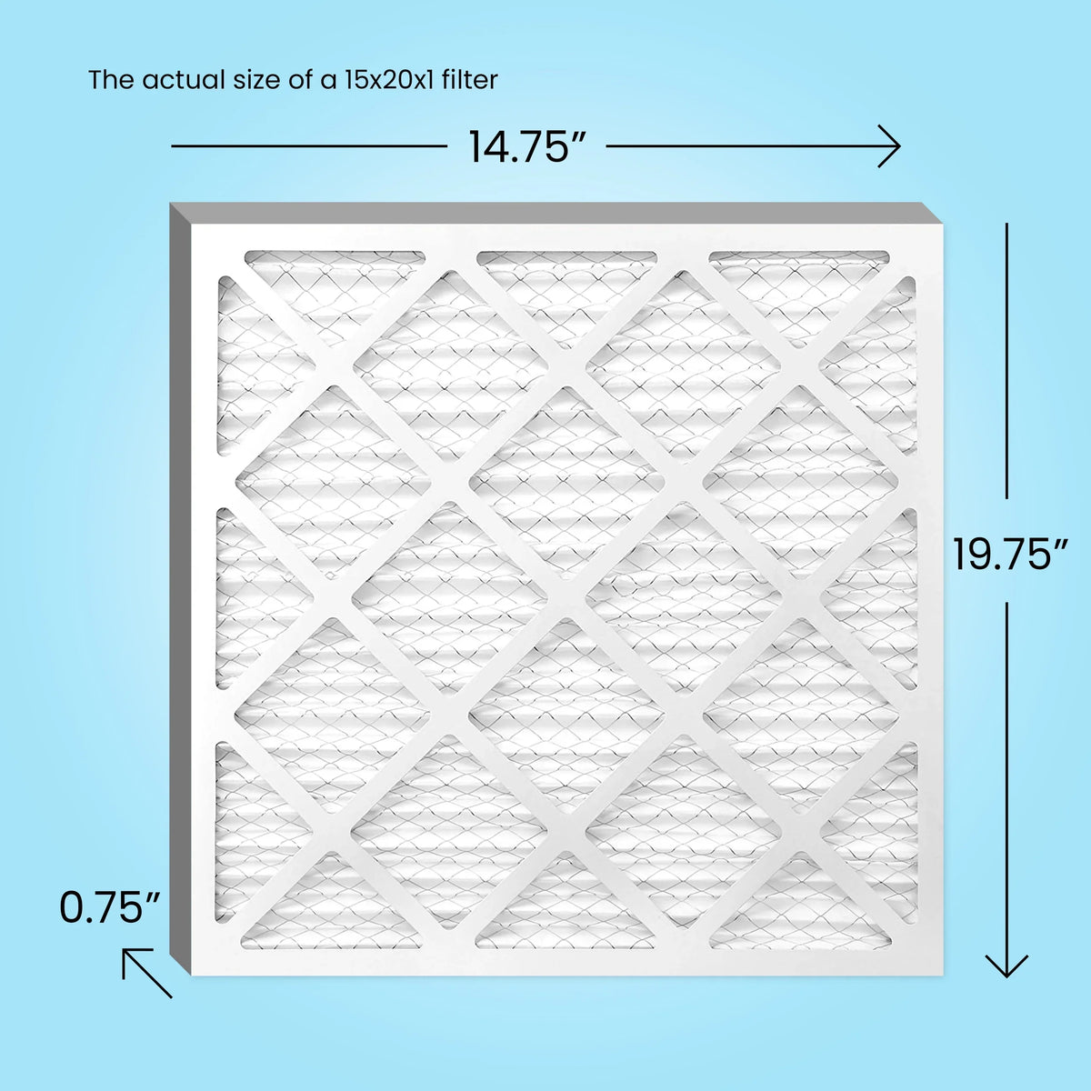 Mint Air, 15x20x1 Air Filter  8, Pleated   Furnace Filters (6 Pack)