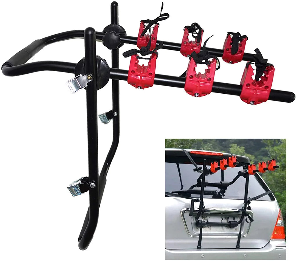 3-Bike Trunk Mount Rack Auto Hitch Mount Fit For Car Truck Carrier Van