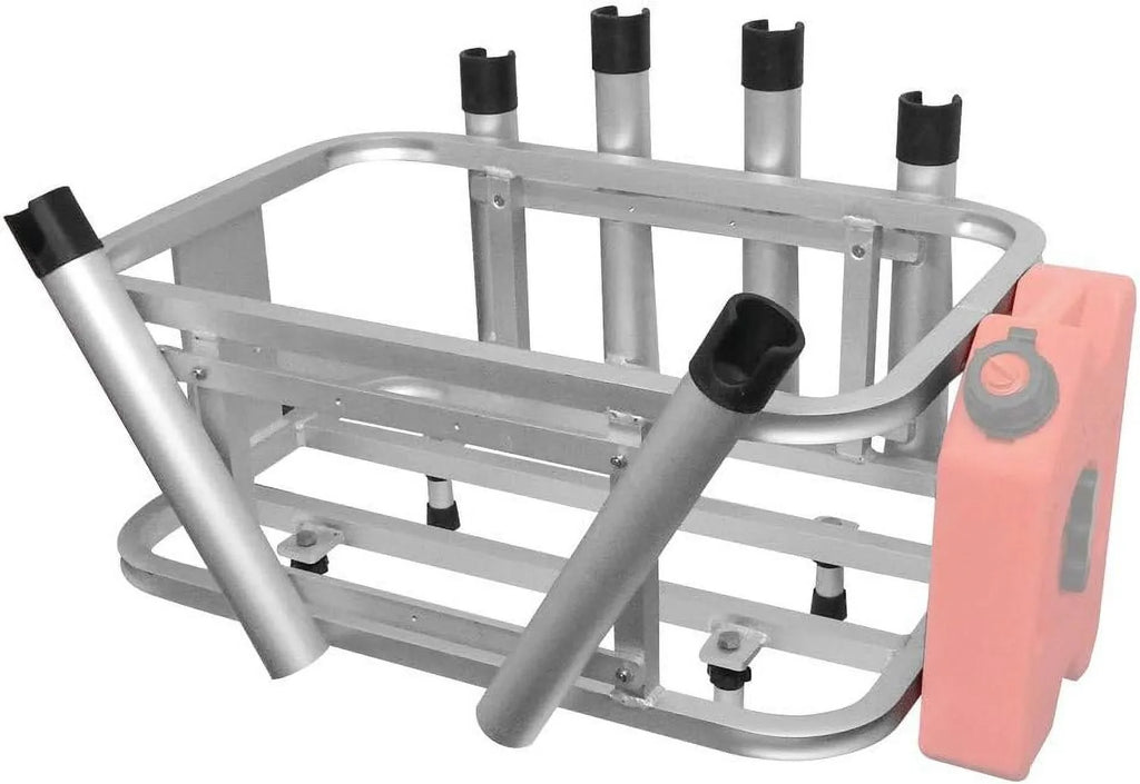Aluminum Jet Ski  Fishing Rod Rack And Cooler Combo - Compatible With Rotopax Fuel Can Mounts
