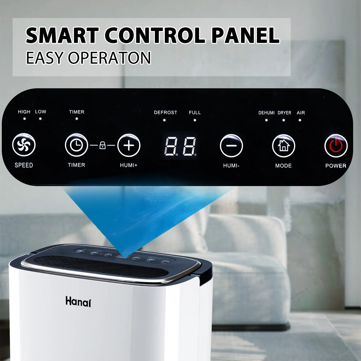 22 Pints Dehumidifier,1500 Sq.Ft,Protable Dehumidifier for Basement and Home with Drain Hose,Max Moisture Removal 30 Pints (95 "F, 95% ),White