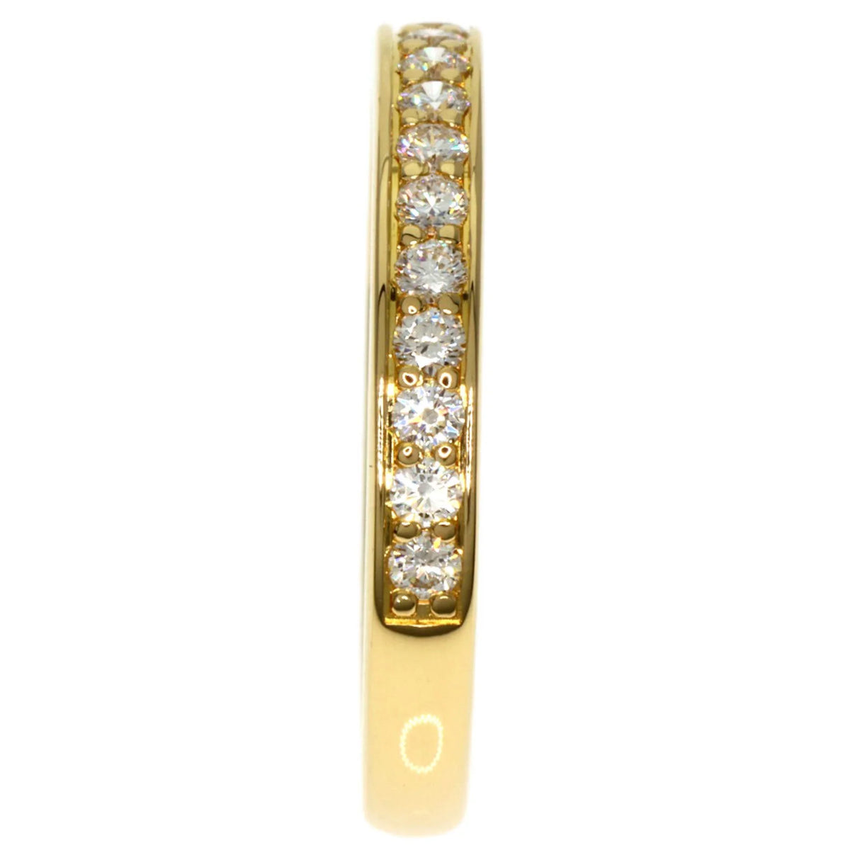 Pre-Owned Cartier Diamond Half Eternity #50 Ring K18 Pink Gold Women's  (Good)
