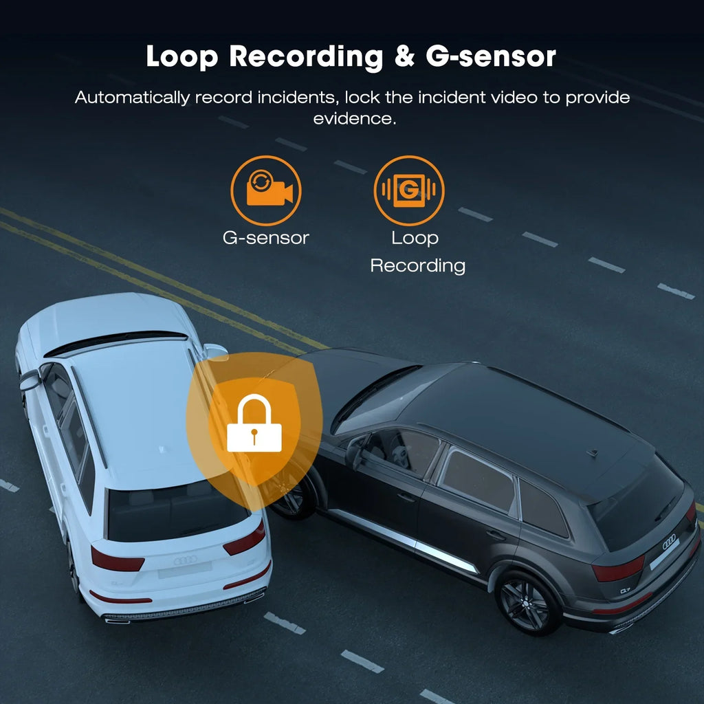 Dash Cam,4K Dash Cam Front 2"  Screen Car Camera with , 170° Wide Angle, , Night Vision, Parking Mode, G-Sensor