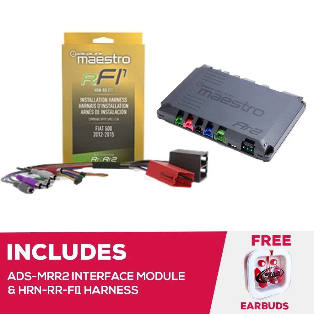 New Maestro -MRR2 Interface Module and --FI1 Adapter For 2012-15 Fiat 500