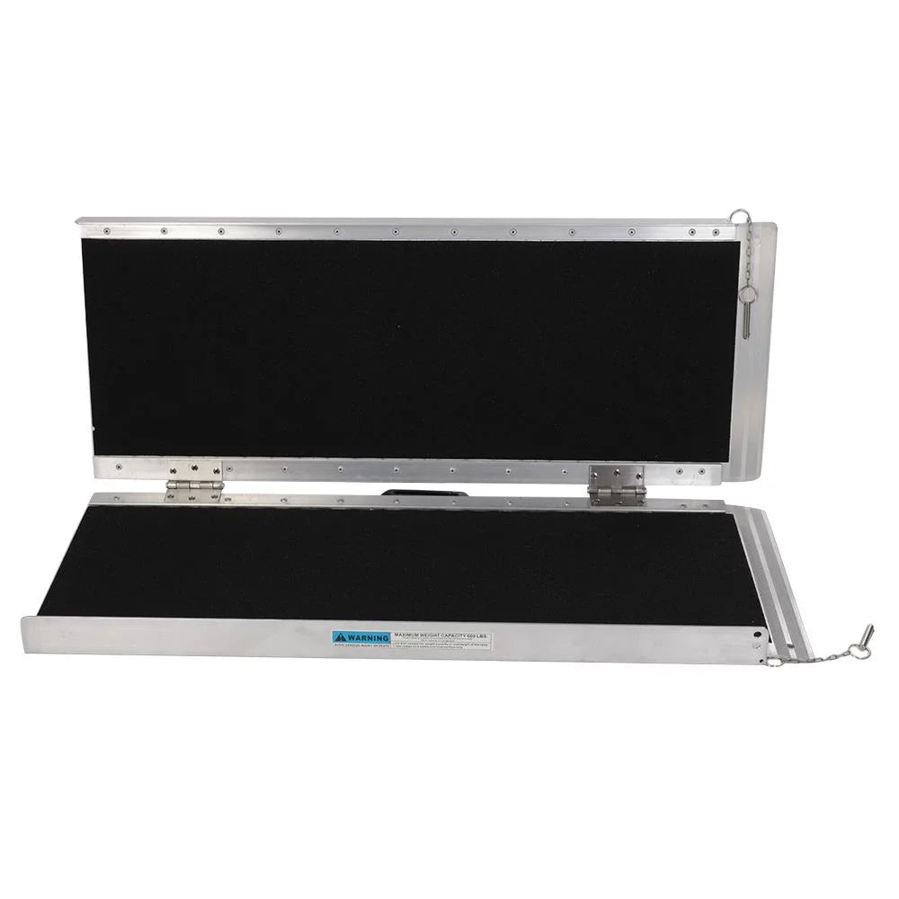 Ktaxon Portable Aluminum Non-skid Multifold Wheelchair Ramp Mobility Scooter Carrier 3FT 36" x 28"