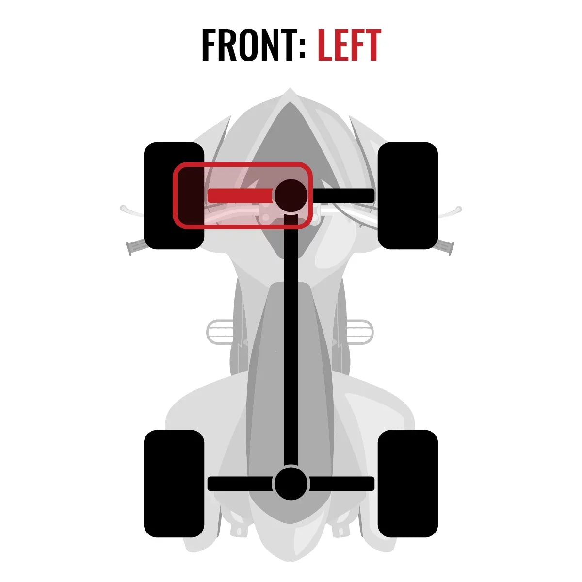 Sixity  Front Left Axle compatible with Can-Am Commander 1000 2015 -  4X4