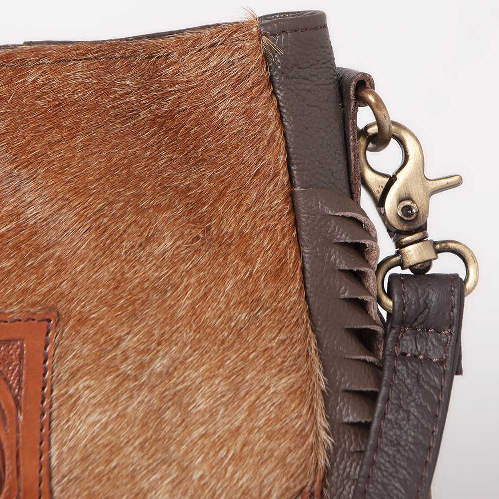 KBK126  Hand Tooled Hair-on Genuine Leather women bag western handbag purse