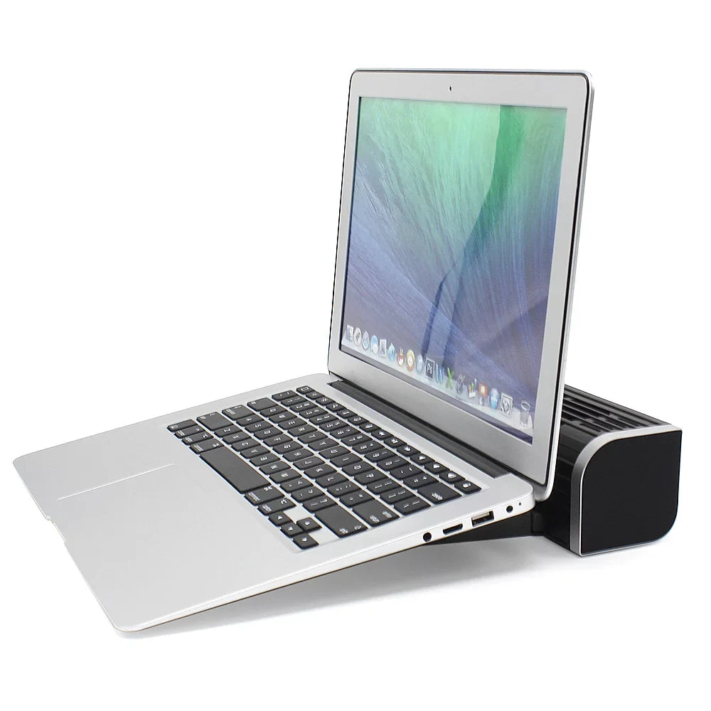 Olmaster -1691  Cooling Fan Laptop Pad Stand Fan Bracket,Black, Horizontal Design