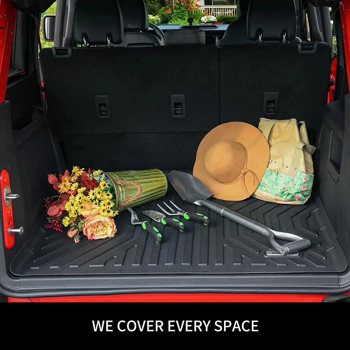Ledkingdomus Cargo Trunk Liner Black Fits for 2019-2023 Subaru Forester, Fit Cargo Mats Behind 2nd Row Rear Cargo Trunk Tray
