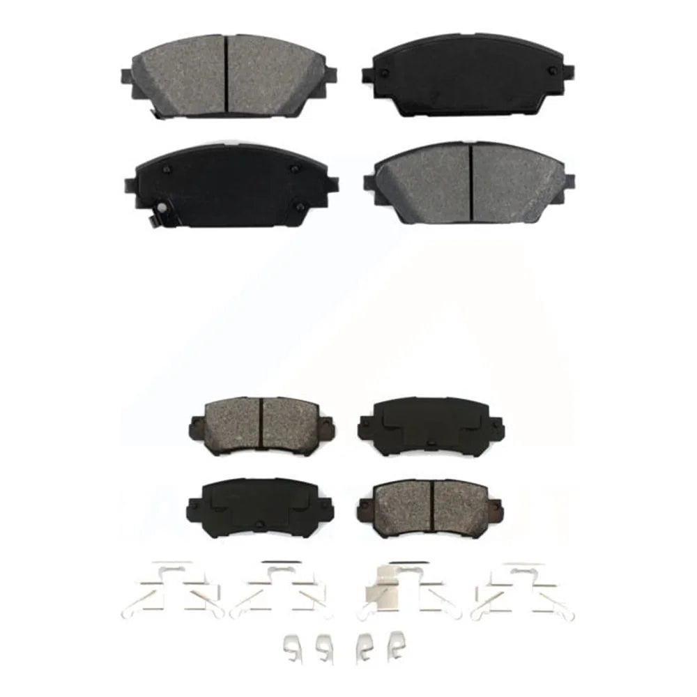 Front Rear Semi-Metallic Brake Pads Kit For 2016-2018 Mazda -3 -100217