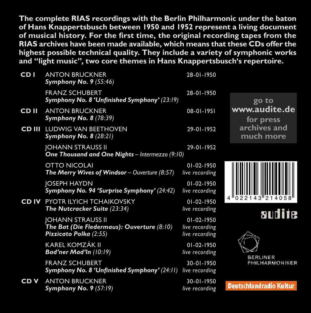 Hans Knappertsbusch - Edition Hans Knappertsbusch & Bpo: Comp Rias Rec - Classical -