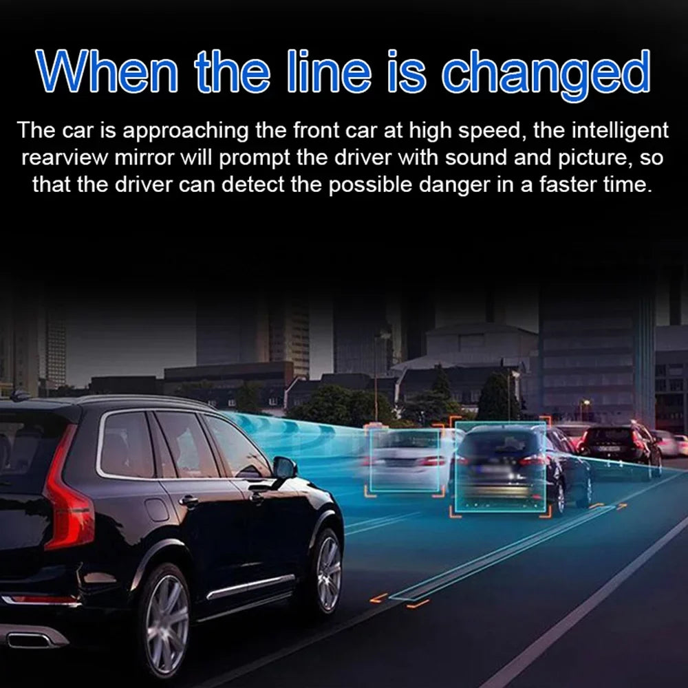 Tomshoo Multi-language Dual Lens Car Video Recorder Auto Dash Cam Car Recorder Night Viewing 10.26in  170 Degree Wide Angle Car Global Positioning System Navigation