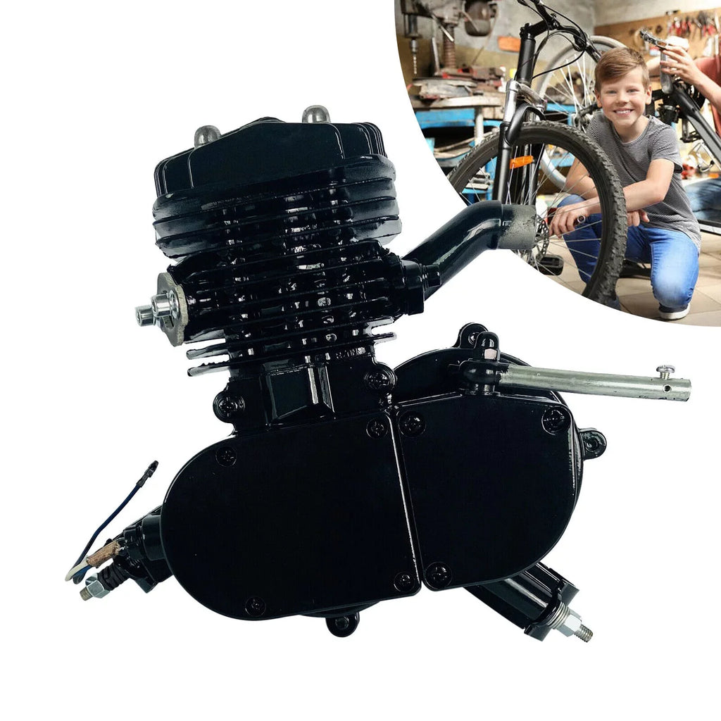 Miumaeov 80cc 2-Stroke Full Assembled Motorized Bike Bicycle Motor Petrol Gas Engine Single Cylinder Air-Cooled Black