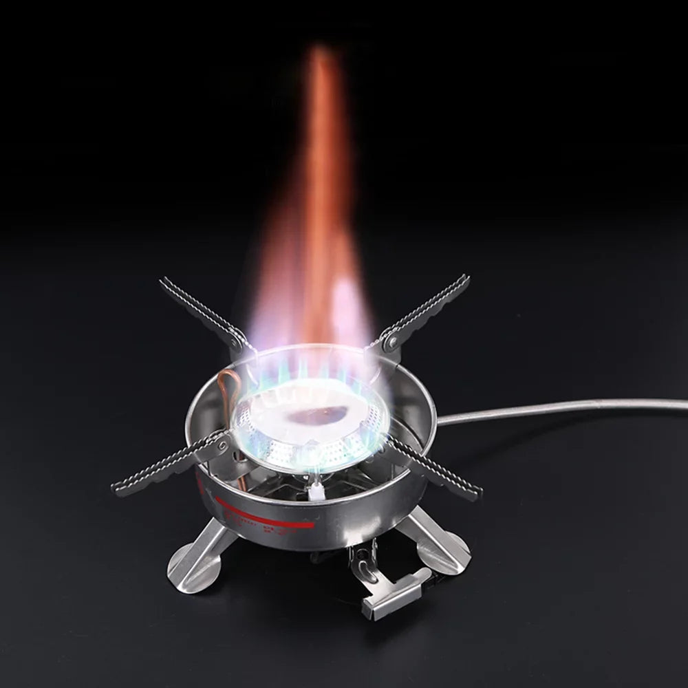 Meterk -10 Outdoor Portable Camping Picnic Split-Type Stainless Steel Butane Gas Cooker Big Power Large Blaze