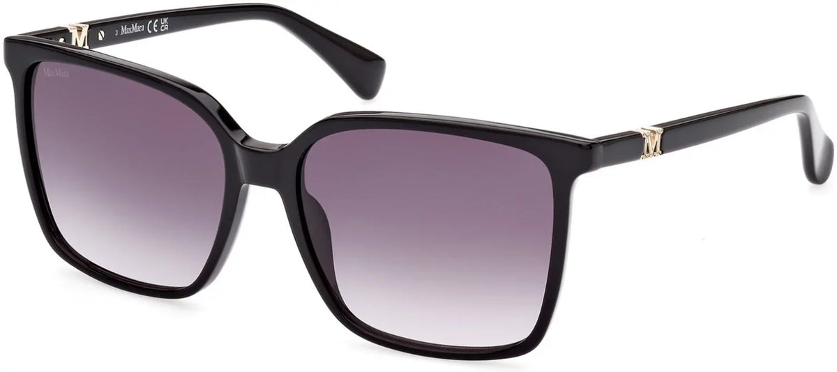 Sunglasses MaxMara  0046 Emme 11 01B Shiny Black, Maxmaragram "m" / Gradient S