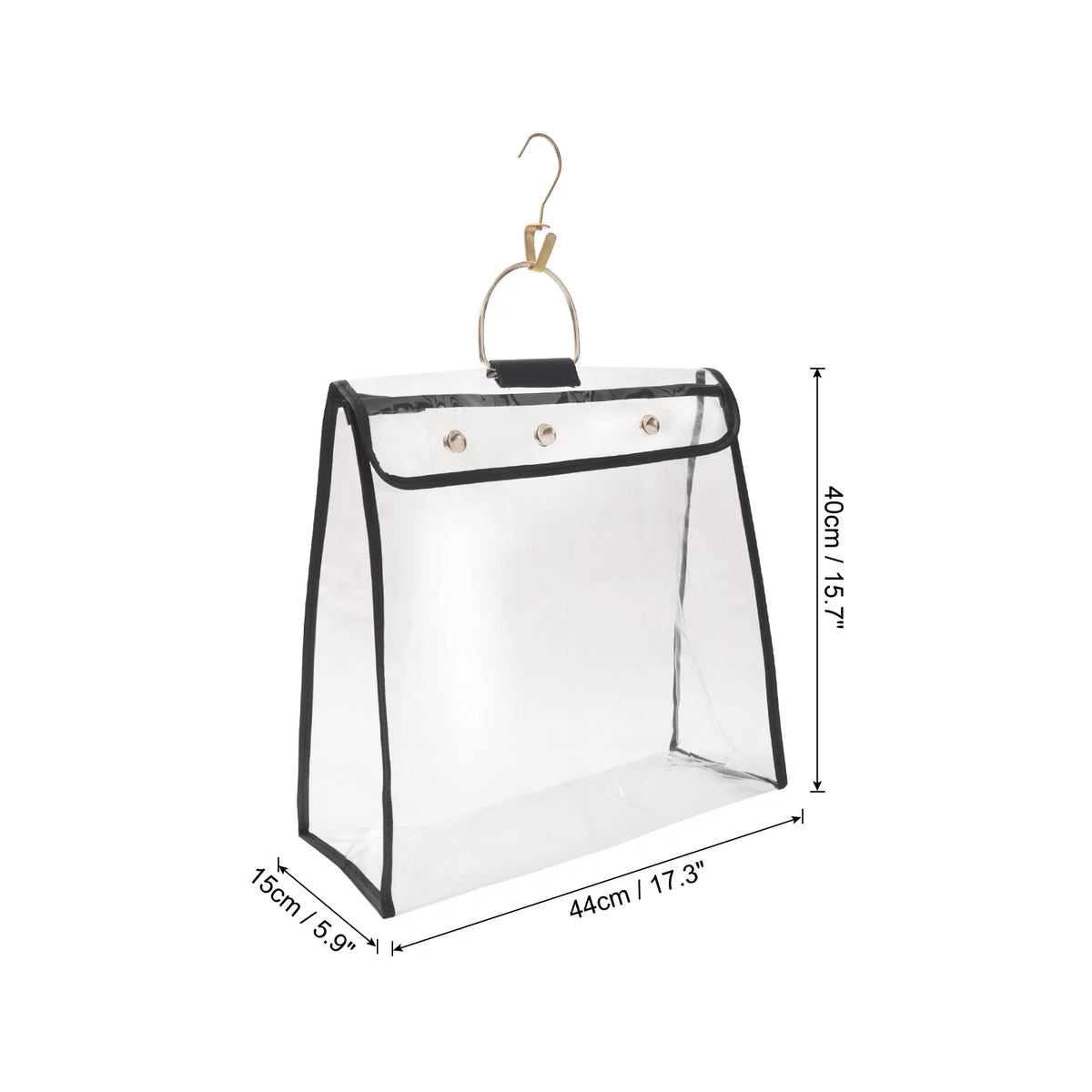 Uxcell Handbag Dust Bags, Large Size  Clear Dustproof Purse Storage Organizer, Black