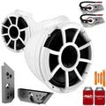 Wet Sounds REV10W- 10" Swivel White Tower Speakers with Malibu G5 Tower Adapters