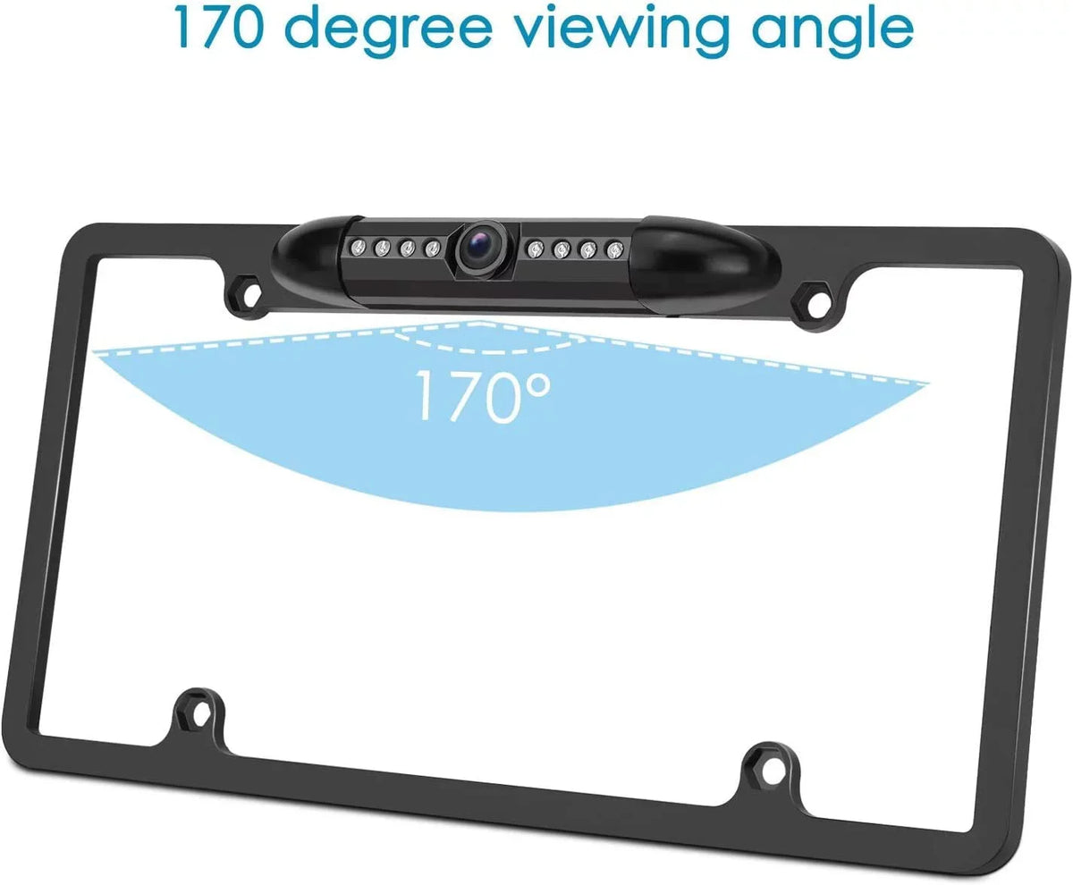 Backup Camera Rearview License Plate Frame for  KWM56BT -M56BT Black