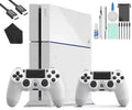 Pre-Owned Sony PlayStation 4 500GB Gaming Console White,  Cable 2 Controller With Cleaning Kit (Refurbished: Like New)