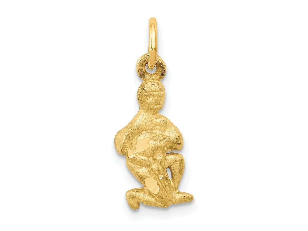 Finejewelers 10 kt Yellow Gold Aquarius Zodiac Charm 20 x 8 mm