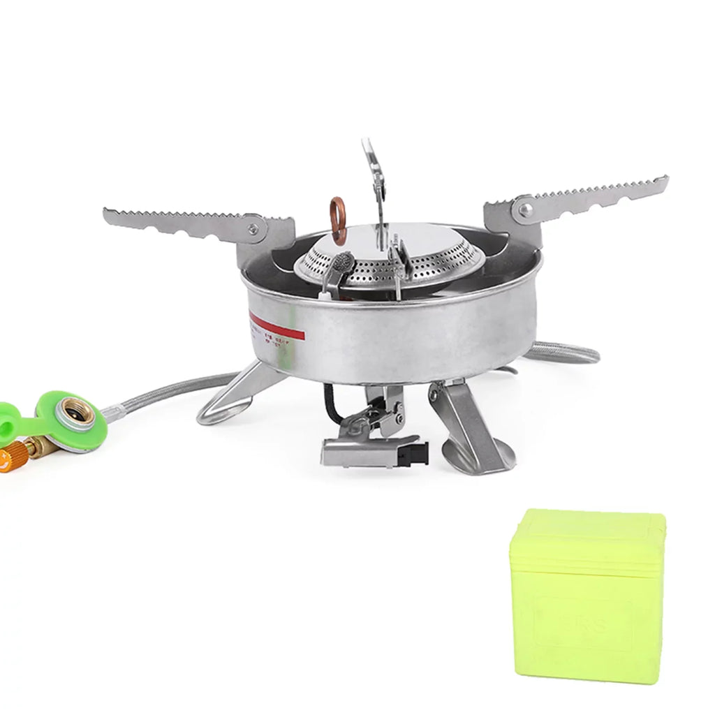 Meterk -10 Outdoor Portable Camping Picnic Split-Type Stainless Steel Butane Gas Cooker Big Power Large Blaze