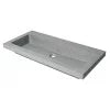 brand ABCO40TR 40" Solid Concrete Gray Matte Trough Sink for the Bathroom