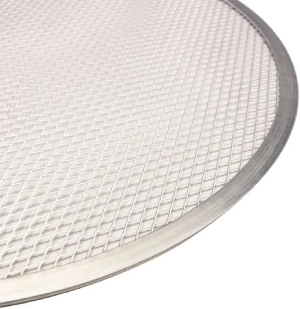TrueCraftware- Set of 2 Aluminum 16” Pizza Baking Screen Seamless Rim- Bakeware Pizza Screen Round Pizza Pan Tray Round Baking Tray for Home Kitchen Pizzeria & Restaurants