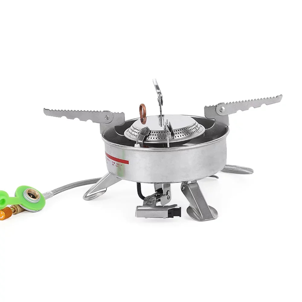 Meterk -10 Outdoor Portable Camping Picnic Split-Type Stainless Steel Butane Gas Cooker Big Power Large Blaze