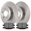 AutoShack Rear Driver and Passenger Side Brake Rotors and Ceramic Pads Kit Replacement for 2012-2016 Dodge Grand Caravan 2013 Journey 2012-2016 Chrysler Town & Country 2015 Ram C/V 2013-2014  Routan