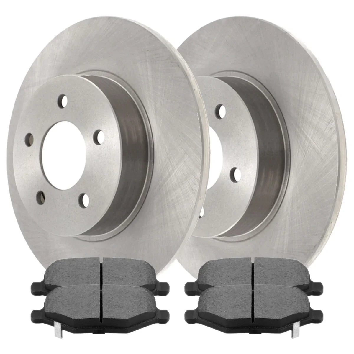 AutoShack Rear Driver and Passenger Side Brake Rotors and Ceramic Pads Kit Replacement for 2012-2016 Dodge Grand Caravan 2013 Journey 2012-2016 Chrysler Town & Country 2015 Ram C/V 2013-2014  Routan