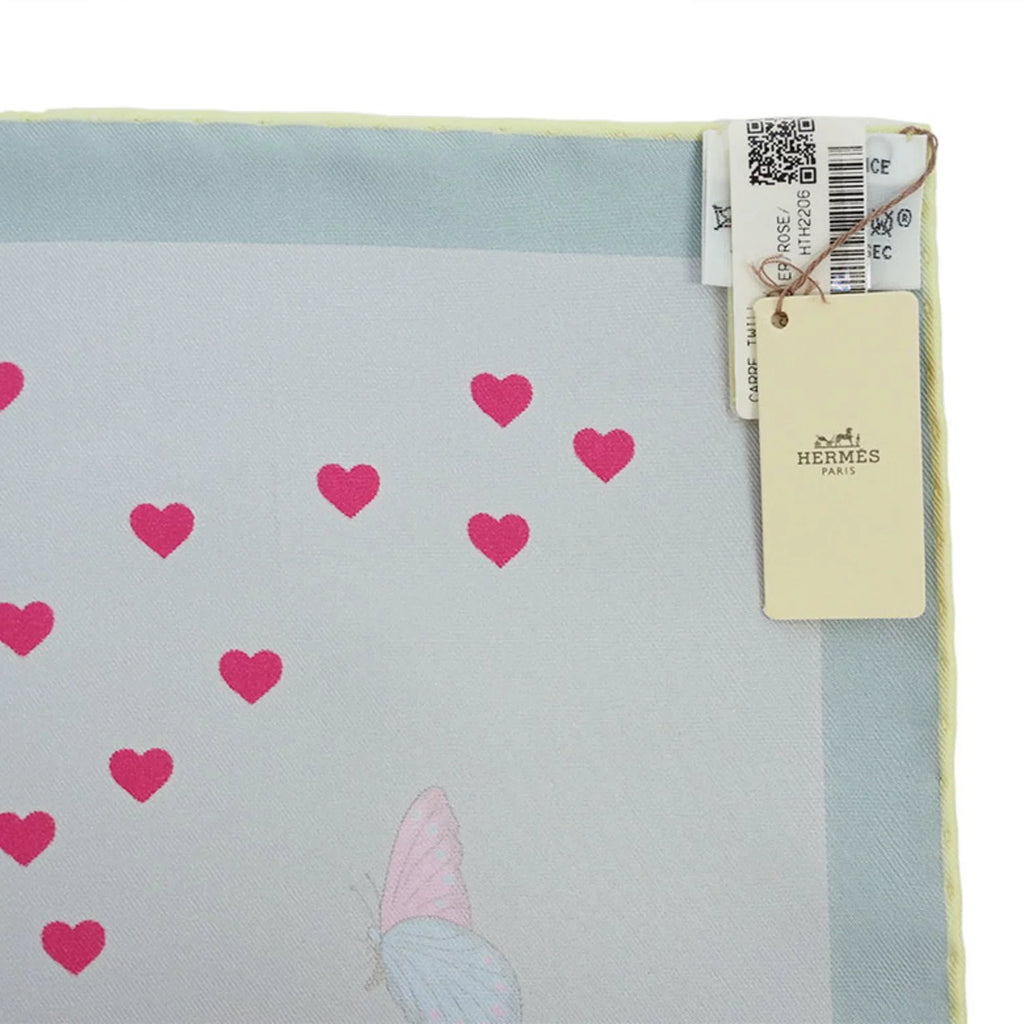 Pre-Owned Hermes  Carre 90 Story Blue Glacier Pink Multicolor Scarf Muffler H003875S Women's Silk Men's  SCARF90 2022AW Purchased in July 2022 (Like New)