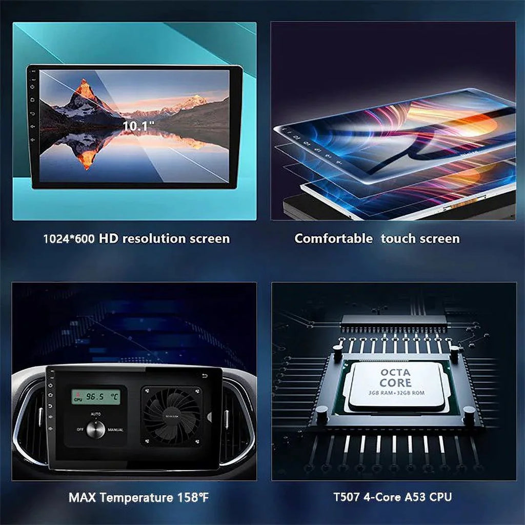 Binize  Android 12 Double Din Car Stereo with Wireless Carplay & Wireless Android Auto, 10" Touch Screen Car Radio with Backup Camera  Navigation/Mirror Link//, 2+32G, 3 / 5.0/WiFi 6