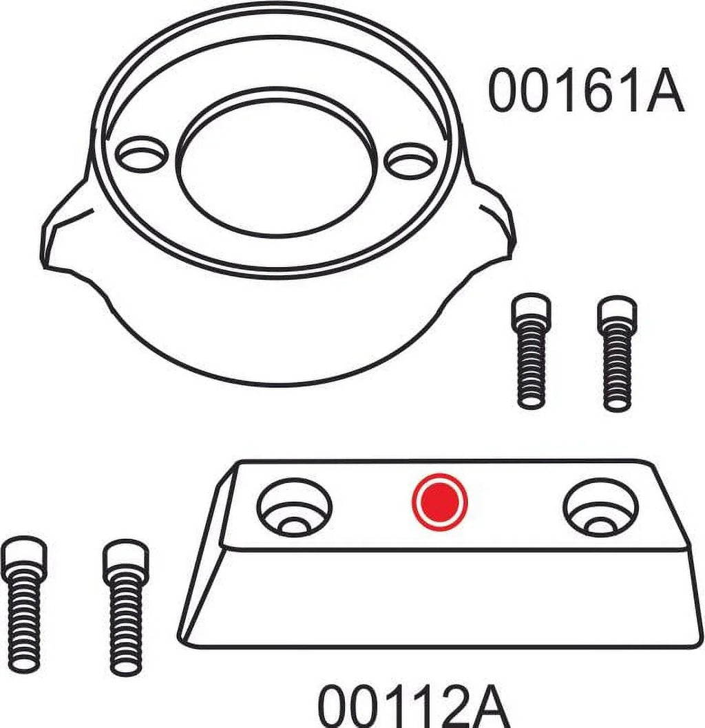 Complete Zinc Anode Kit Fits Volvo 290 Single Propeller Outdrives  Military Grade Zinc Kit Replaces V-18 875815-3, 852835, CM290KITZ, 95351