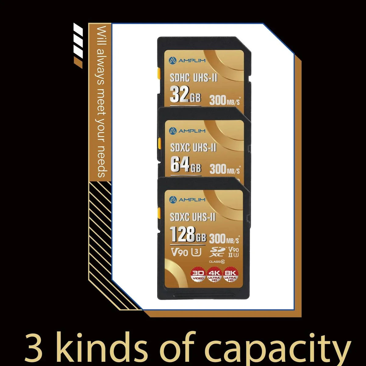Amplim Extreme High Speed 32GB - V90   Card for 4K 8K  Video Camera Camcorder