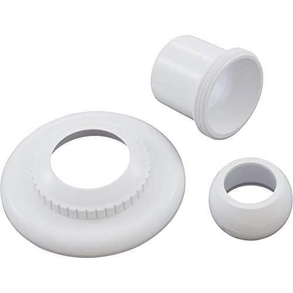 SP1422E White 1-Inch Opening Large Hydrostream Extended Directional Flow Inlet Fitting With 1-1/2-Inch  Thread