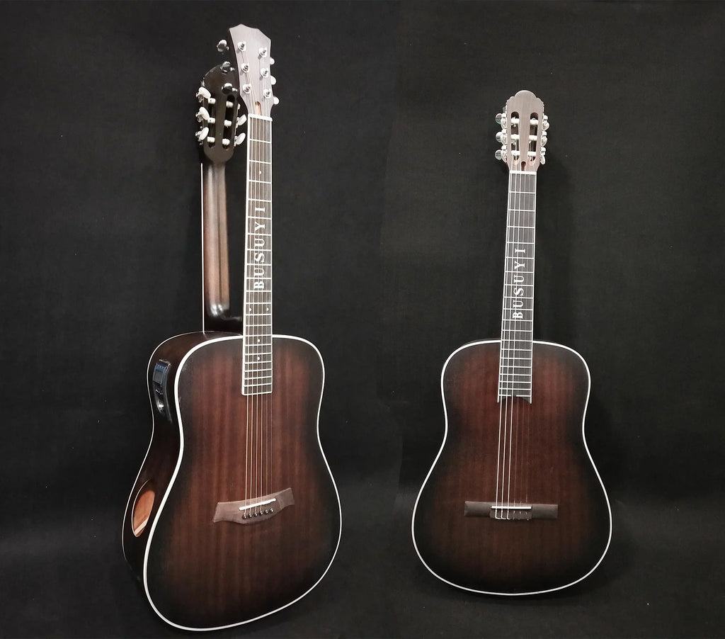 6 Strings classical /6 Strings Acoustic Double Neck, Double Sided Busuyi Guitar 2021 + Bag