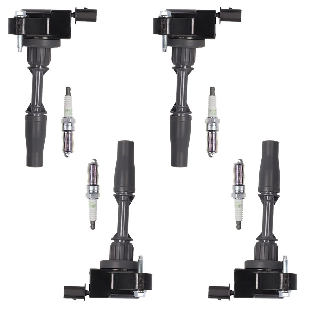 Set of 4  Ignition Coils and  Platinum Spark Plugs Compatible with 2018 Buick Regal Sportback 2.0L l4 Replacement for UF680