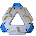IFI6P Inflatable Floating Island Lounge Raft with Cup Holders and Coolers - 6 Person