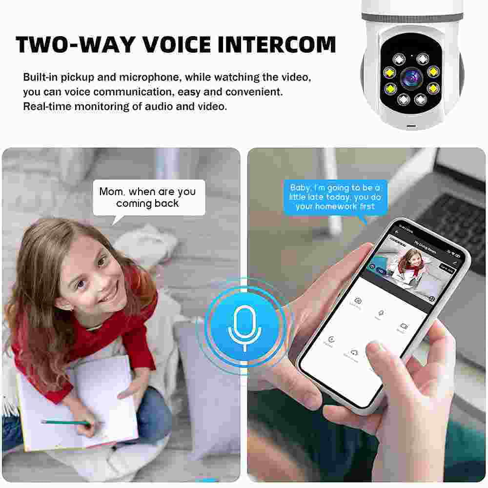 Kepeak WiFi  Bulb Security Camera, Home Cameras with Motion Detection, Clear Vision