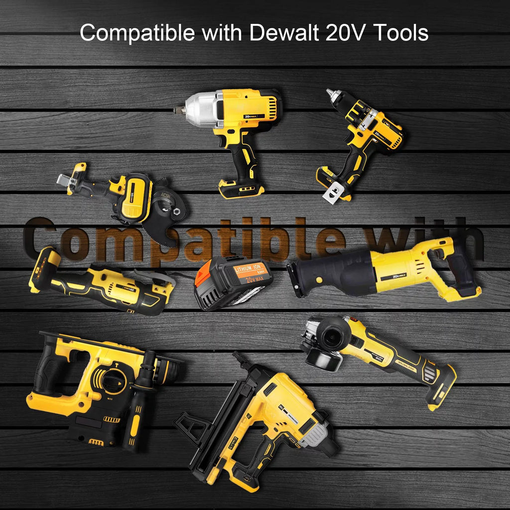4 Pack DCB200 For DeWalt 20 Volt Max  6.0AH Lithium Ion Premium Battery