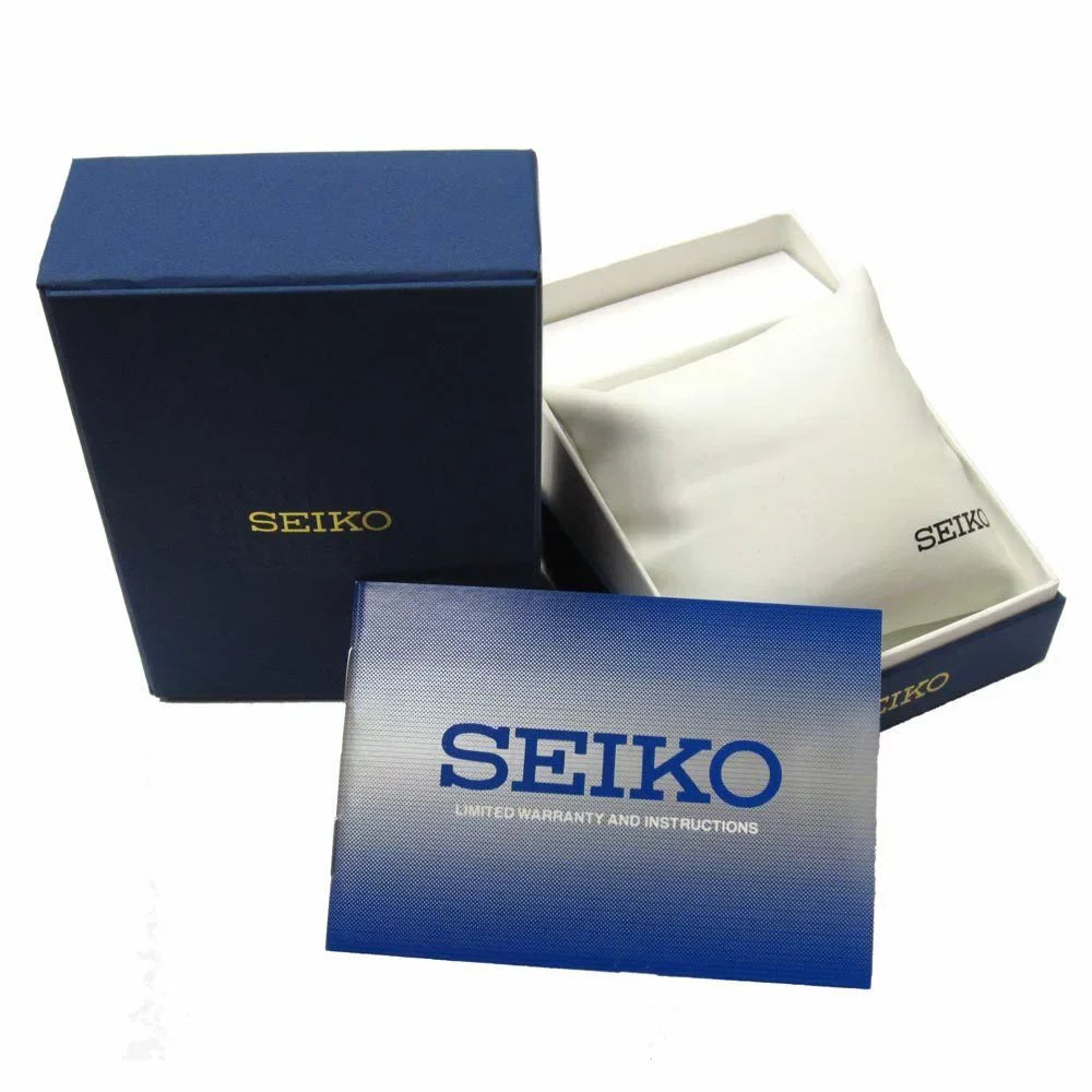 Seiko Women's Leather Brushed Silver-Tone Dial Watch #SXDF93
