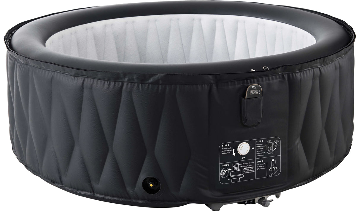 Mspa Mont Blanc, A Premium Inflatable Hot Tub & Spa, 118 Jets, 700w Massage Air Blower, 1350w Water Heater, One Piece Easy Install, Round, 2+2 Persons