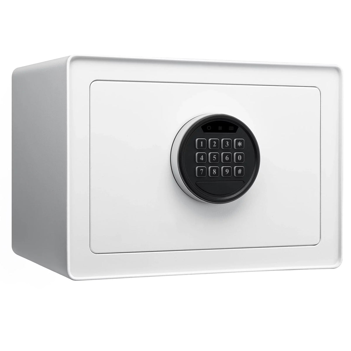 Pen + Gear Safes 0.57  with Electronic Lock, Backup Key, 1 Shelf, Carpeted Interior, White