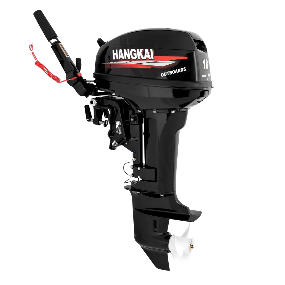 Fichiouy 2 Stroke 18  Outboard Motor Fishing Boat Engine Heavy Duty Water Cooling  System 246CC