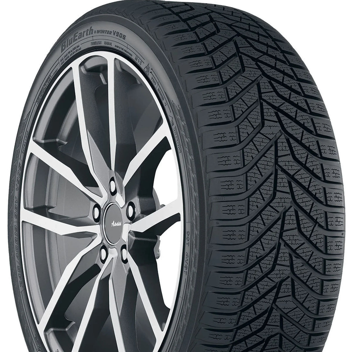 Yokohama BluEarth Winter V905 Winter 255/40R19 100V  Passenger Tire Fits: 2017 Volkswagen Tiguan Highline, 2016-18 Audi Q3 Technik