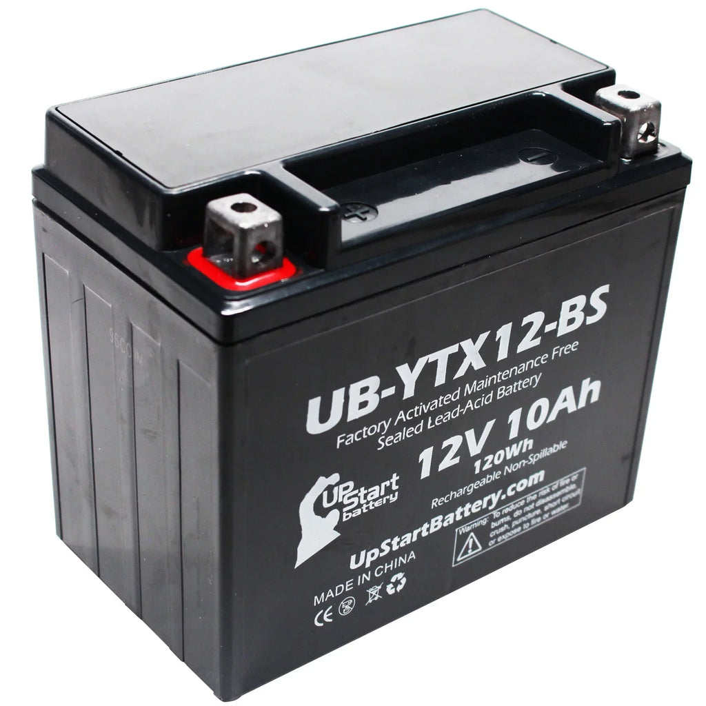 3-Pack UpStart Battery Replacement for 2003 Suzuki -R1000 1000  Factory Activated, Maintenance Free, Motorcycle Battery - 12V, 10Ah, -YTX12-