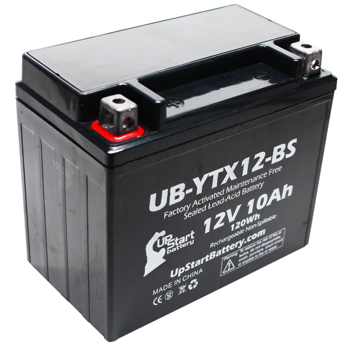 3-Pack UpStart Battery Replacement for 2003 Suzuki -R1000 1000  Factory Activated, Maintenance Free, Motorcycle Battery - 12V, 10Ah, -YTX12-