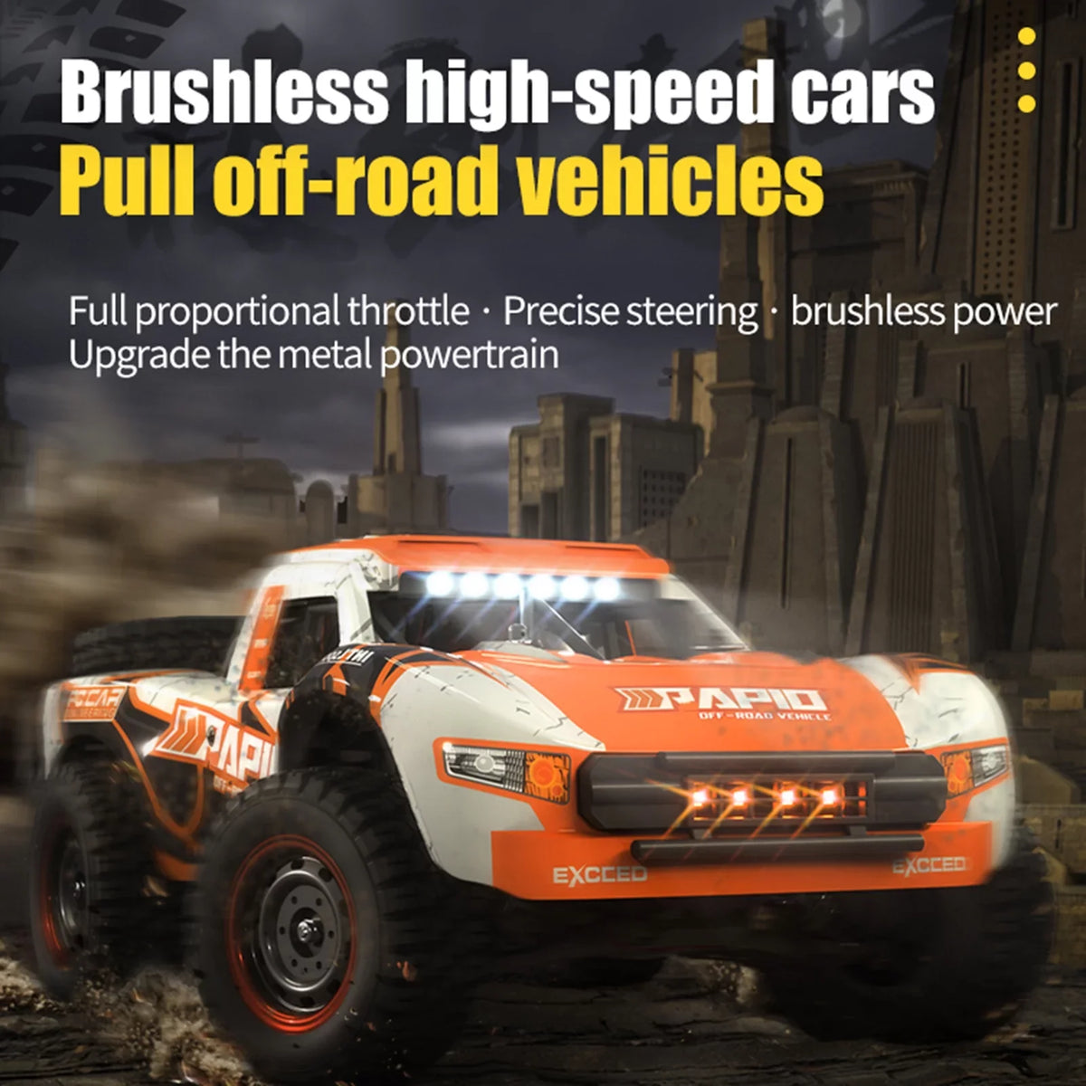 Pinnaco Remote Control Car 4WD Off-road Truck Brushless 2.4GHz 70km/h Proportional Speed
