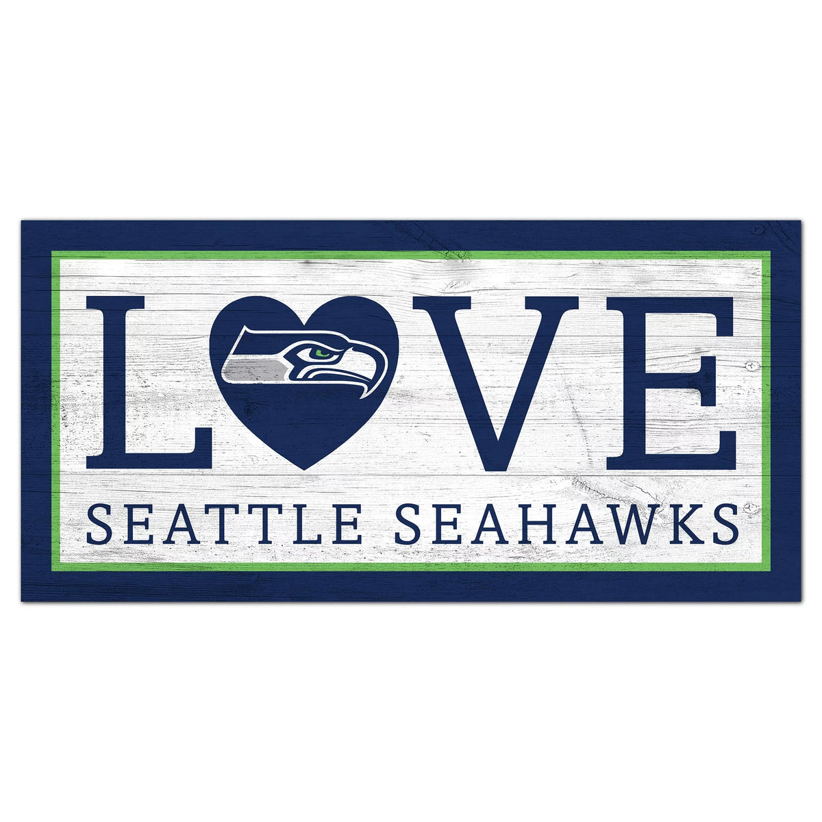 Seattle Seahawks 6'' x 12'' Team Love Sign