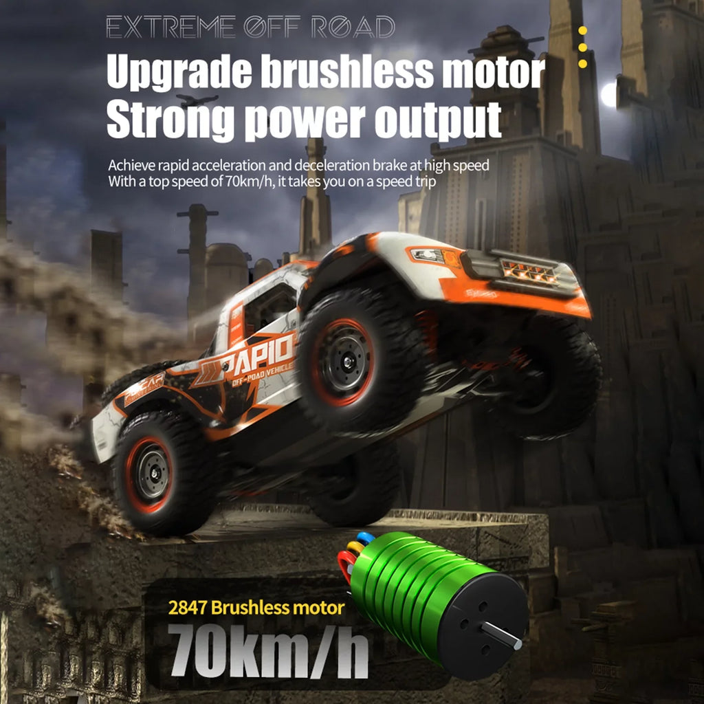 Pinnaco Remote Control Car 4WD Off-road Truck Brushless 2.4GHz 70km/h Proportional Speed